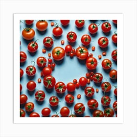 Red Tomatoes In A Circle Art Print