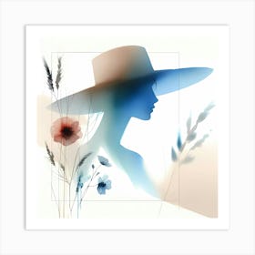 Woman In A Hat 10 Art Print