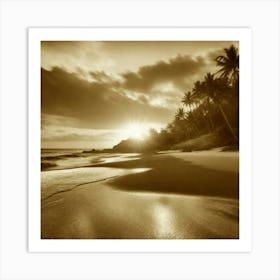 Sunset On The Beach 977 Art Print