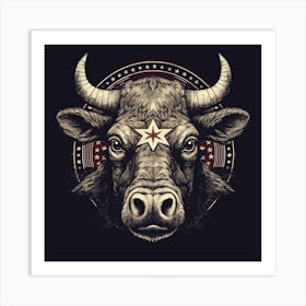 Bull Head 2 Art Print