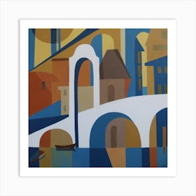 White Bridge Art Print