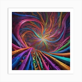 Colorful Wires 10 Art Print