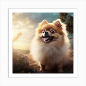 Pomeranian Dog 1 Art Print