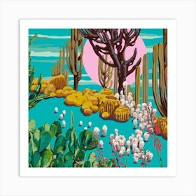 Cactus Garden Series Square Art Print