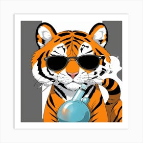 Tiger With A Bomb Art Print