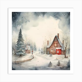 Serene Snowfall Sonata Art Print