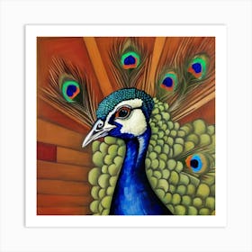 Peacock Bird Art Print