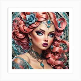 Tattoo Mary Art Print