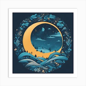 Moon In The Sky 2 Art Print