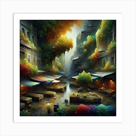 City In The Forest Art Print