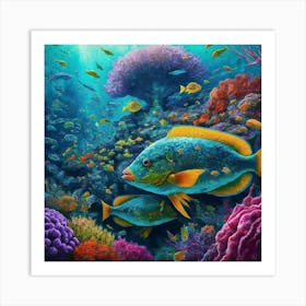 A Fish In Love Art Print