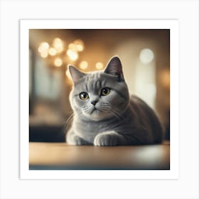 British Shorthair Cat Art Print