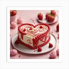 Valentine'S Day Cake 1 Art Print