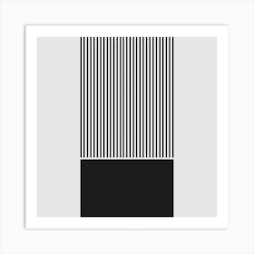 Minimalist Black And White Stripes Art Print