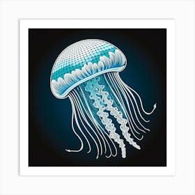 Blue Jellyfish Art Print