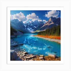 Blue Lake In The Mountains 1 Art Print