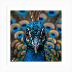 Peacock Portrait 4 Art Print