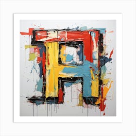 Letter H 3 Art Print