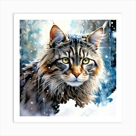 Feline Cat Creative Artwork Illustration 10 Art Print