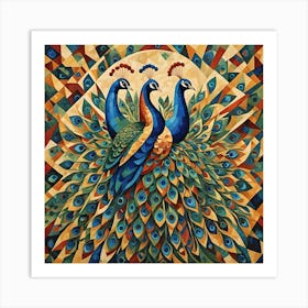 Peacocks Art Print