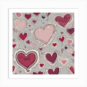 Valentine'S Day Background 3 Art Print