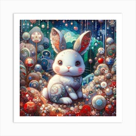 Rabbit In The Forest Art Print