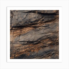 Photography Of The Texture Of A Rugged Rocky Art Print