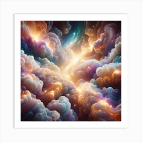 Abstract Clouds In The Sky Art Print