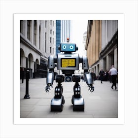 Robot On The Street 9 Art Print