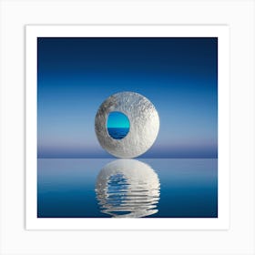 Moon Cubism Art Print