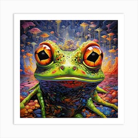 Psychedelic Frog Art Print