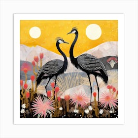 Bird In Nature Ostrich 3 Art Print