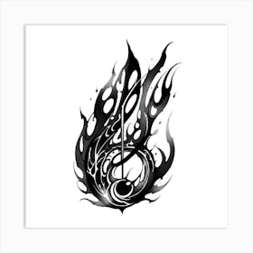 Flames Tattoo Art Print