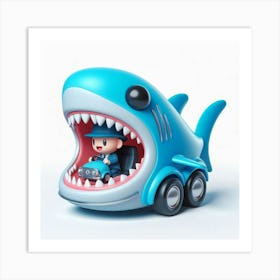 Shark Car Art Print