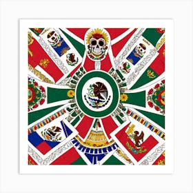 Mexican Flag 9 Art Print