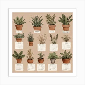 Default Make A Calendar Of Planting Dates Aesthetic 2 Art Print