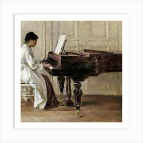 Woman At The Piano 2 Art Print