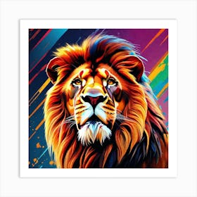 Lion Painting 74 Art Print