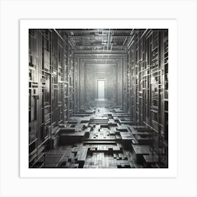 Futuristic Corridor Art Print