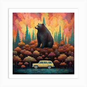 Bear In The Woods 1 Art Print