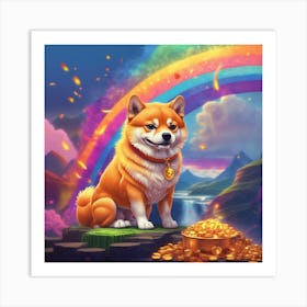 Rainbow Dog Art Print