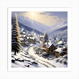 Christmas Village Art Print