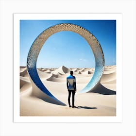 Man In The Desert 149 Art Print