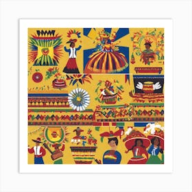 Mexican Folk Art 1 Art Print