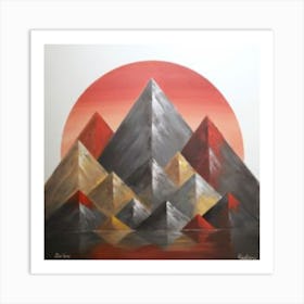 Mountains At Sunset Art Print