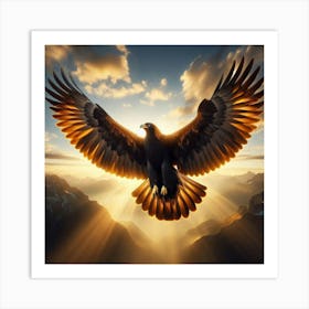 Eagle In Flight Art Print