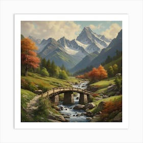 Bridge Over The Stream 2 Art Print