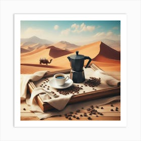 Coffee In The Desert Art Print