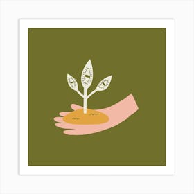 Plant In Hand Art Print