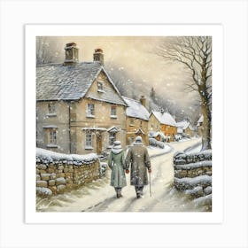 Afternoon Winter Walk Art Print